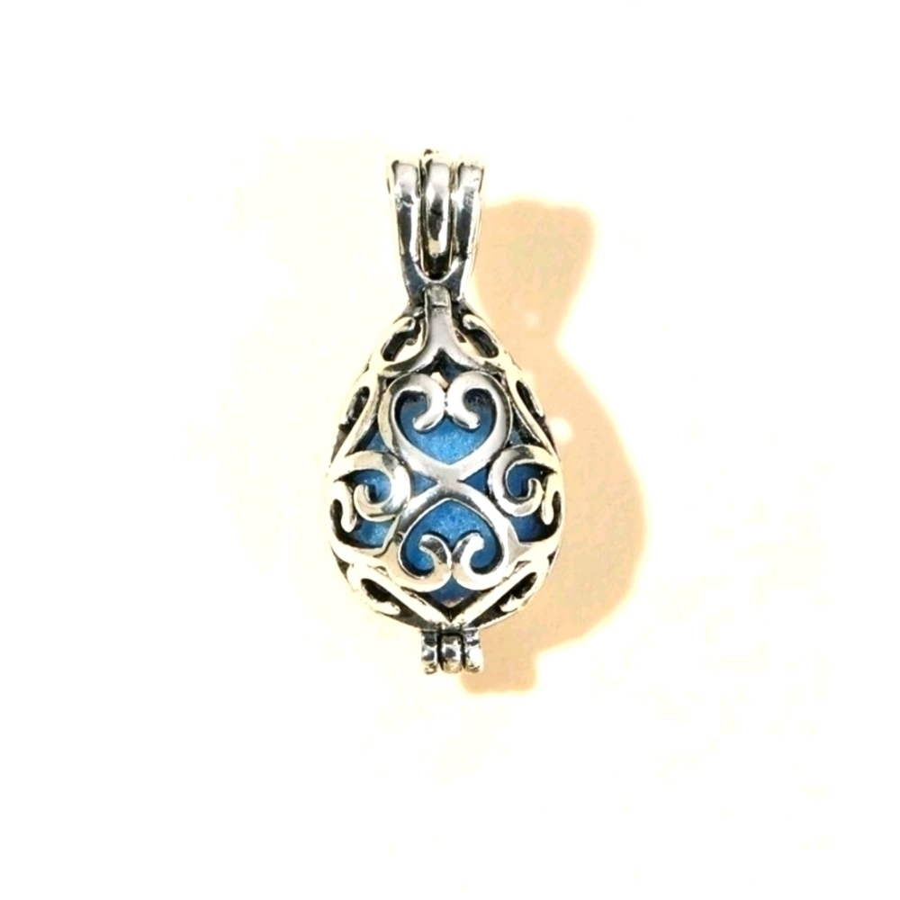 Silver Plated Waterdrop Pendent for Stone or Essential Oil